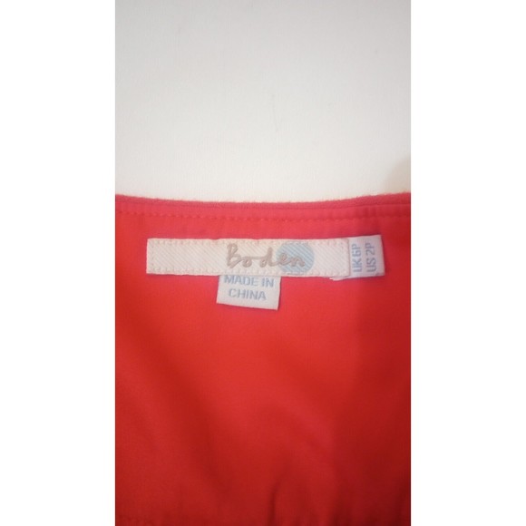Boden Womens Sz 2 Skirt Mini 65% Wool Blend Orange Side Zip Fully Lined Spring - Picture 5 of 11